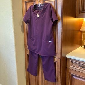 Figs set, dark purple color.